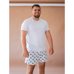 Pijama Masculino Curto Ursos Listras Azul