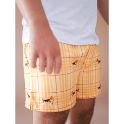 Pijama Masculino Curto Beagle Amarelo