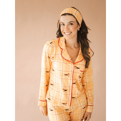 Pijama Feminino Americano Longo Aléxia Beagle Amarelo