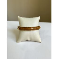 Bracelete Marrom Marmorizado Ouro - 2552 - Tutto Acessórios