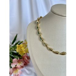 Colar Aro Drop Banhado a Ouro - 2497 - Tutto Acessórios