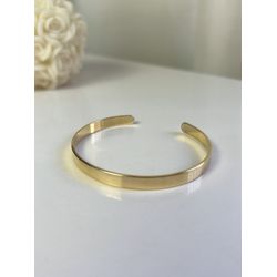 Bracelete Liso Básico Banhado a Ouro - 2556 - Tutto Acessórios