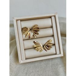 Brinco Earcuff Asa Banhado a Ouro - 2754 - Tutto Acessórios