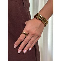 Anel Encanto Regulável Banhado a Ouro - 2327 - Tutto Acessórios