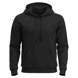 Moletom Canguru Adulto Liso PRETO - Atacado - Mole... - UBSHOP