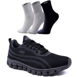 Kit Tênis Asc Lege 21 para Treino, Academia e Esportes + 03 Pares de Meias Cano Alto