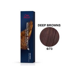 Wella Koleston Perfect Louro Escuro Marrom Dourado 6/73 60ml - UNIKAPRO Cosmetics
