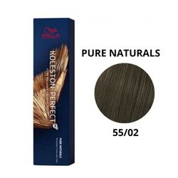 Wella Koleston Perfect Castanho Claro Int Nat Ma. 55/02 60ml - UNIKAPRO Cosmetics