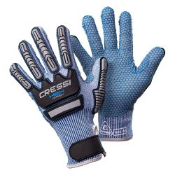 Luva de Neoprene Hex Grip Azul - Cressi - Universo Sub