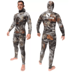 Roupa Neoprene 5mm Camo Stone 3D (Jardineira) - On... - Universo Sub