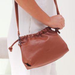 Bolsa de Couro - HARMONIA - Chocolate