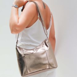 Bolsa de Couro - PARAÍSO - Champagne