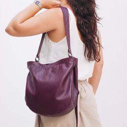 Bolsa de Couro - REALIZAR - Ameixa