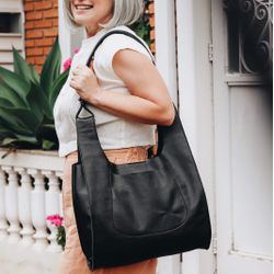 Bolsa de Couro - RELUZIR - Preta