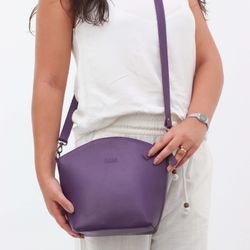 Bolsa de Couro - PAIXÃO - Uva 
