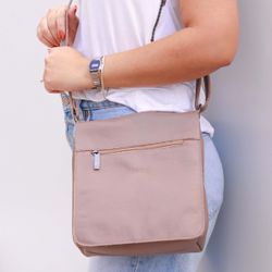 Bolsa de Couro - TRANQUILIDADE - Amêndoa 