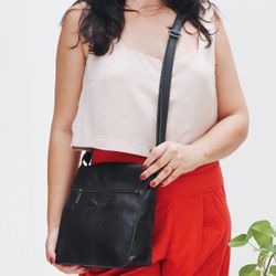 Bolsa de Couro - TRANQUILIDADE - Preta