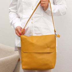 Bolsa de Couro - LOTUS - Mostarda