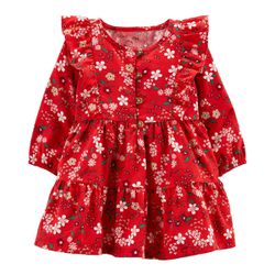 Vestido de Sarja Floral Carter's Menina - 2933 - USA PARA VOCÊ LOJINHA