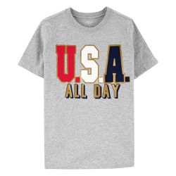 Camiseta USA all day Carter's Cinza - 3087 - USA PARA VOCÊ LOJINHA