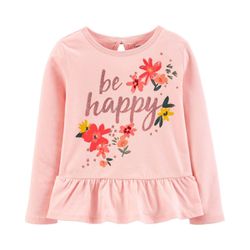 Blusa Carter's Jersey Be Happy Flor - 3570 - USA PARA VOCÊ LOJINHA