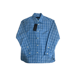 Camisa Xadrez Azul e Preto Tommy Hilfiger - 2704 - USA PARA VOCÊ LOJINHA