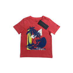 Camiseta Tommy Hilfiger Coral - 2460 - USA PARA VOCÊ LOJINHA