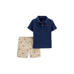 Conjunto Short e Camiseta Polo Bombeiro Carter's -... - USA PARA VOCÊ LOJINHA