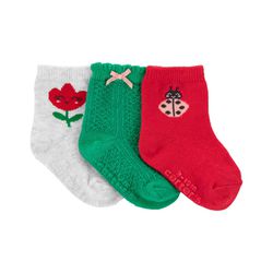 Meia Infantil com 3 pares Carter's - 3232 - USA PARA VOCÊ LOJINHA