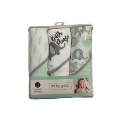 Kit com 3 toalhas com touca Baby Gear Elefantinho ... - USA PARA VOCÊ LOJINHA