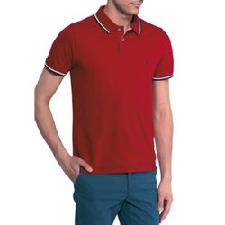 Camiseta Polo Masculina Vermelho Cereja Tommy Hilf... - USA PARA VOCÊ LOJINHA