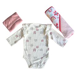 Conjunto Infantil Menina Toalha de boca + Body + T... - USA PARA VOCÊ LOJINHA