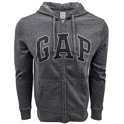 Moletom Masculino Cinza Escuro Gap com Zíper - 435... - USA PARA VOCÊ LOJINHA