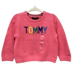 Suéter Tricô Tommy Hilfiger Bordado Rosa - 848 - USA PARA VOCÊ LOJINHA