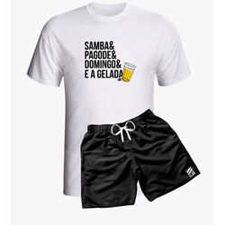 Kit Verão Camiseta + Bermuda Samba Pagode Domingo ... - USE CLAN