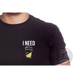 Camiseta Engraçada I Need Coffee And Beer Use Clan... - USE CLAN