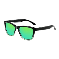 Óculos de Sol Preto e Verde Clássico Bicolor Mônac... - DOOD