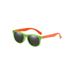 Óculos de Sol Clássico Infantil Verde e Laranja - ... - DOOD
