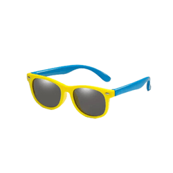 Óculos de Sol Clássico Infantil Amarelo e Azul - P... - DOOD