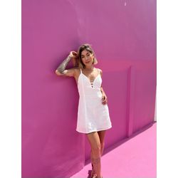 Vestido Izabel Linho 100% Branco - USEDOAVESSO