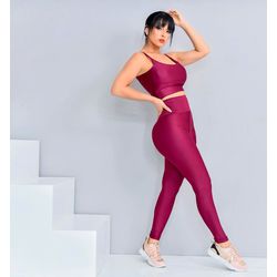 Conjunto Calça Kamila - Marsala - Use Lari Move - Use Lari Move