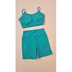 Conjunto Short Juliana – Azul Turquesa – Use Lari ... - Use Lari Move