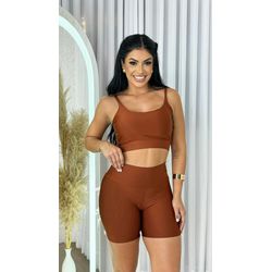 Conjunto Short Karla – Marrom Cobre – Use Lari Mov... - Use Lari Move