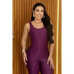 Macacão Karolina – Roxo Uva – Use Lari Move - Use Lari Move
