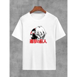 Camiseta Branca Anime Attack On Titan - CBATKOT13 - USENERD