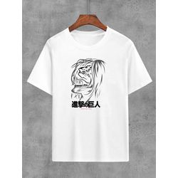 Camiseta Branca Anime Attack On Titan - CBATKOT19 - USENERD