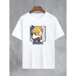 Camiseta Branca Anime Attack On Titan - CBATKOT25 - USENERD