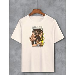 Camiseta Bege Anime Attack On Titan - CGATKOT11 - USENERD