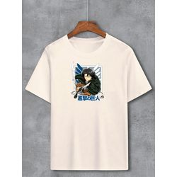 Camiseta Bege Anime Attack On Titan - CGATKOT22 - USENERD