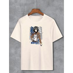 Camiseta Bege Anime Attack On Titan - CGATKOT23 - USENERD